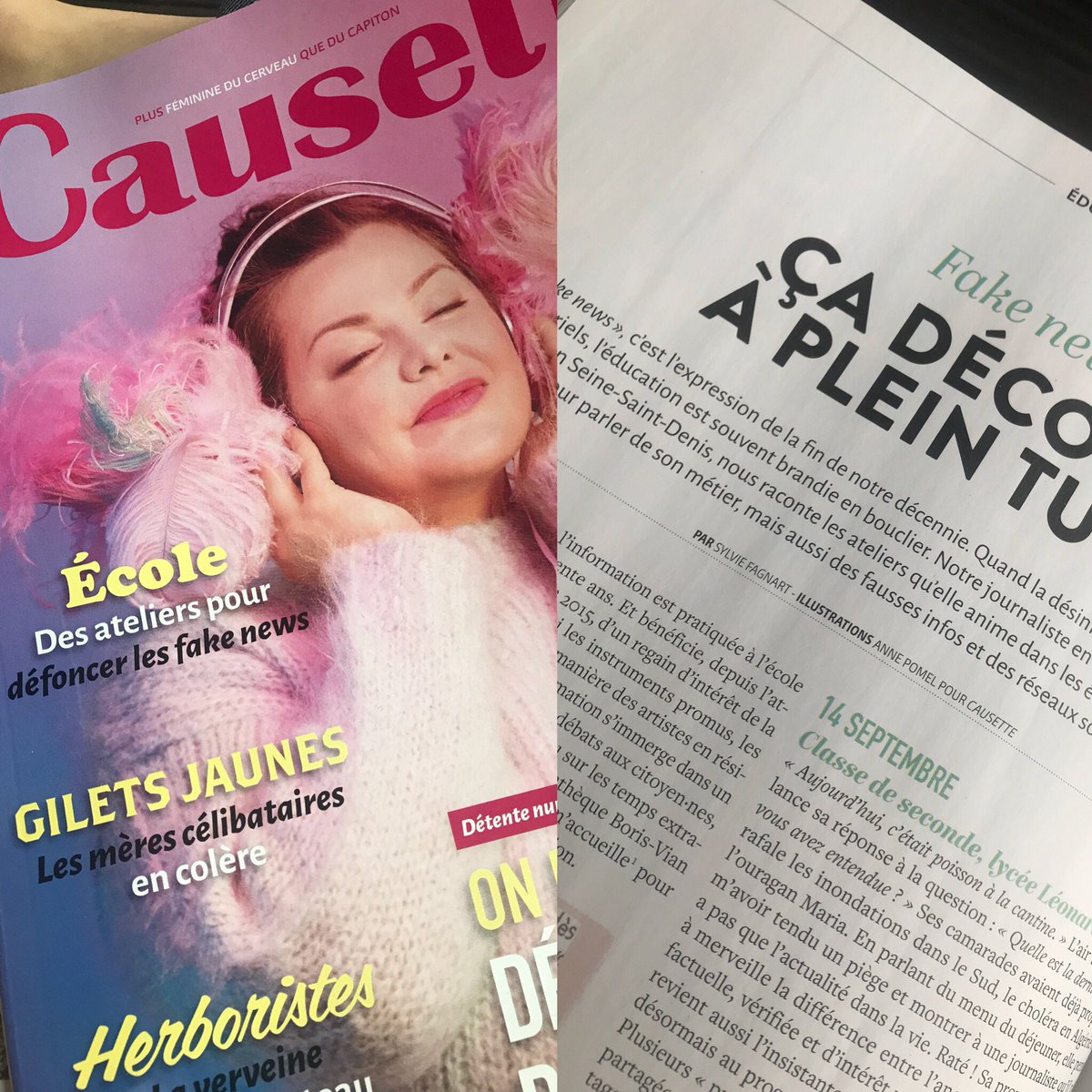 DianaNikolic's tweet image. ‼️ Dernier jour pour découvrir le super article de @sylviefagnart dans le @CausetteLeMag de février 😅 #décodage #FakeNews #France #journalisme