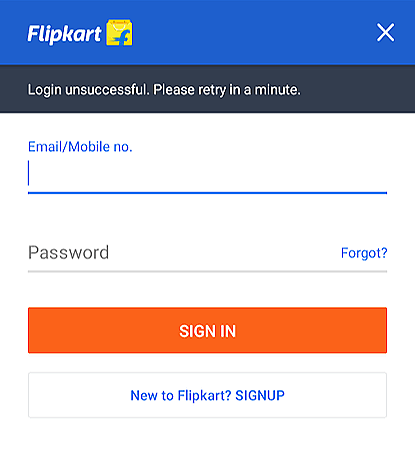 subhrajit01's tweet photo. @flipkartsupport  i argued with flipkart about some plus coin issue, bcz they gave answer of another topic. Now my id is saying login unsuccessful ,plz try again after a minute. Now it saying 24hour. That id is aprrox 4/5yrs old. This is frustrating of flipkart for being rude. https://t.co/btTu6cASG1