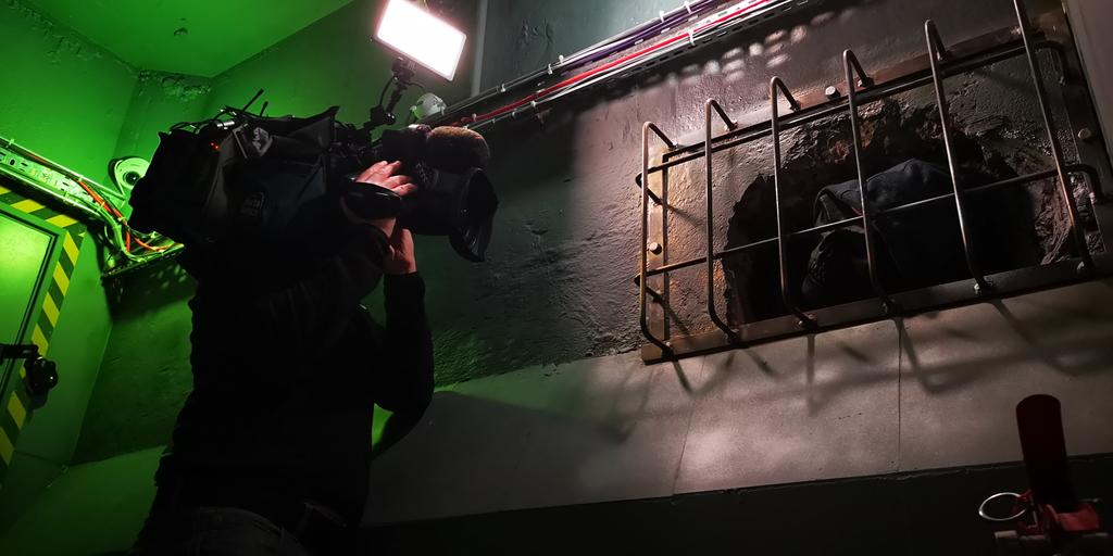 PoucherPR's tweet photo. Catch @BBCLookNorth tonight for a sneak peek inside the UK's newest and biggest escape room outside of London located in the bowels of a disused flour mill silo's basement, and dubbed 'Operation Clearsafe' at @proj_breakout inside @roktclimbinggym 
#Yorkshire #Tourism https://t.co/xlyx3QZ5J6