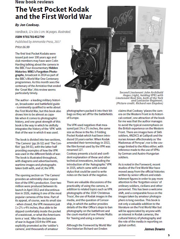 CookseyJon's tweet image. Terrific review of my VPK book in February's Photographica World magazine.