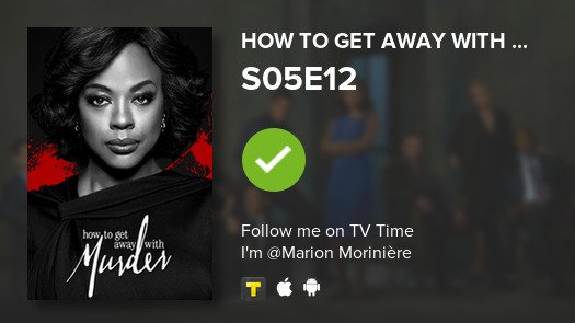 Marion17110's tweet photo. I've just watched episode S05E12 of How to Get Away ...! #tvtime https://t.co/GV4fsJhdNG https://t.co/5NJixbHZXF