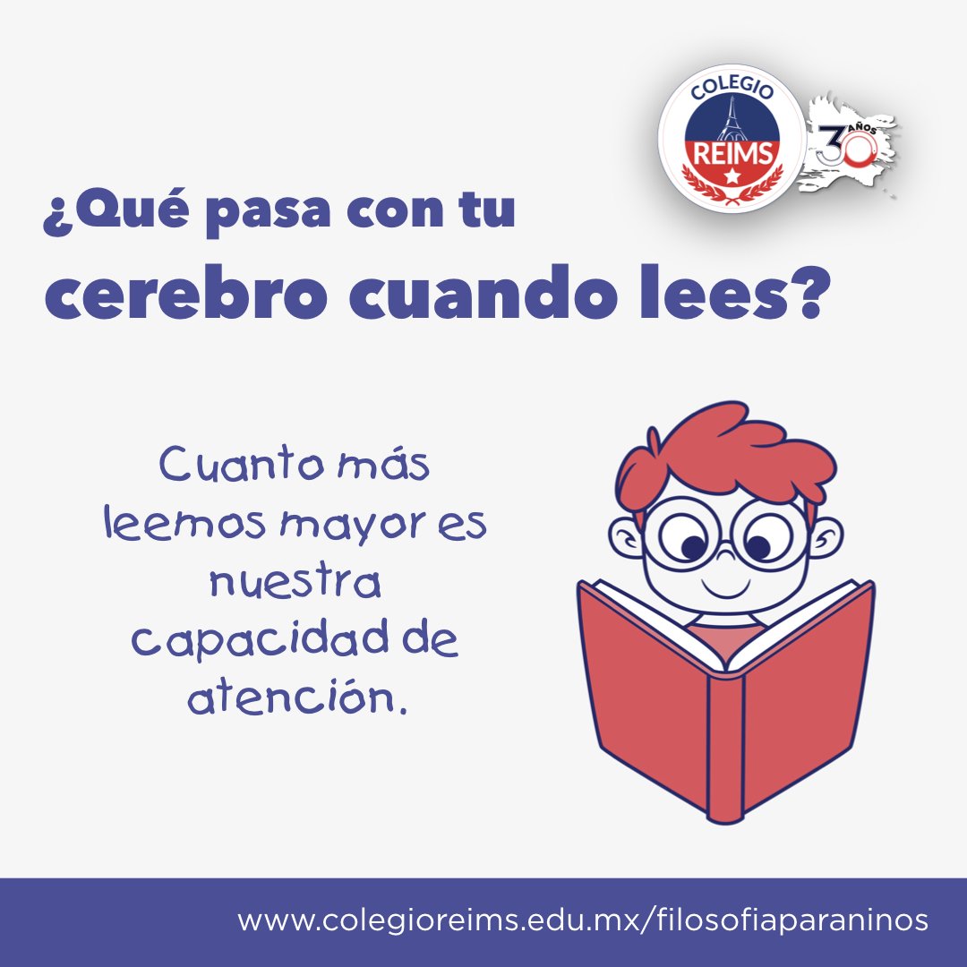 ReimsOficial's tweet photo. #DatoReims ¿Qué pasa con tu cerebro cuando lees? 🧠 📚 #ReimsIsReading https://t.co/4oiJxnE7Hr