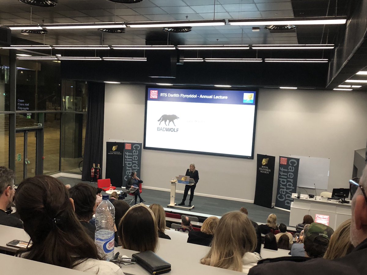Inspiring and insightful talk from <a href="/janetranter1/">Jane Tranter</a> <a href="/BadWolf_TV/">Bad Wolf</a> yesterday for #RTSCymruAnnualLecture Exciting times of entrepreneurial growth in the Welsh film industry. Proud to be a small part of that movement and couldn’t agree more with the need for support for sustainability!