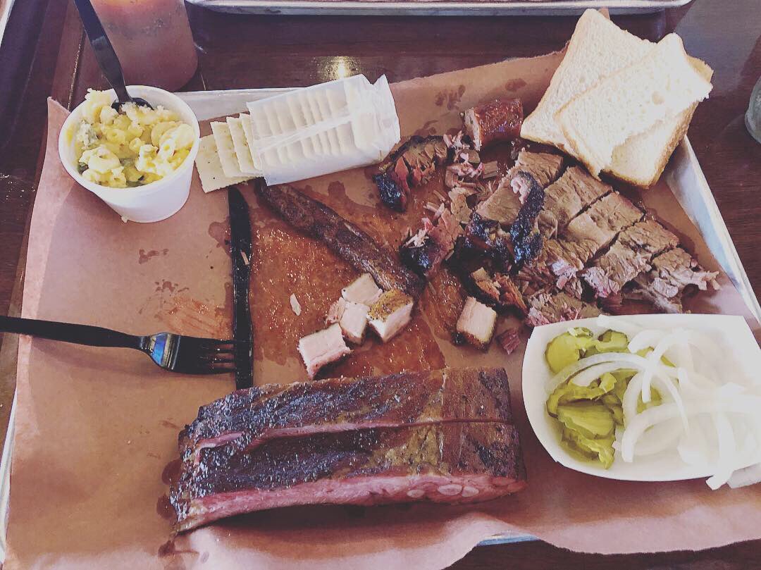 NMlunchbox's tweet photo. On a BBQ high this week! Got to stop at Hays County BBQ in San Marcos! Top 50 BBQ spot! They didn’t disappoint, amazing food (dinked pork belly!), amazing pitmasters—got a tour of the place, and I will definitely be back! #bbq #hayscountybbq https://t.co/1PZIclgNL1