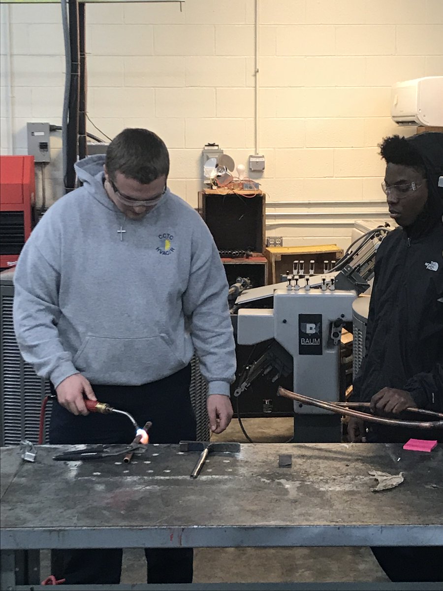 HVACTC's tweet photo. These are skills that matter. @NCCER @ABCVA_Richmond @ABCVA @skilledjobtrade @UVAApprentice @BuildYourFuture @mikeroweworks @IrvingShipbuild @VirginiaCTE @ccpstechcenter @TraneCommercial @Trane #ccpsCTE #oneCCPS https://t.co/csPXMMniKt