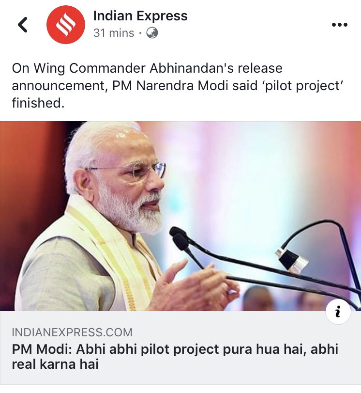 sadafdapearl's tweet photo. Wah Modiji wah! 🤦‍♀️ so it was a project for him 😞 #WelcomeBackAbhinandan https://t.co/wkxcTpVsyY