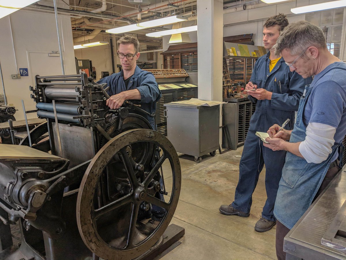 arionpress's tweet photo. Visit the staff of Arion Press and M&amp;H Type this weekend at SF History Days! Check out our demonstrations, talk type, and take home a keepsake! @Grab_Inst @SFHistoryDays https://t.co/zsSLqt8Juc https://t.co/jrNJiH6BoU