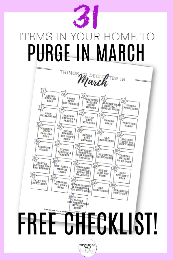 Ready to #declutter this March? Let's go! - you even get a FREE printable checklist to stay on track... organisemyhouse.com/march-items-to…