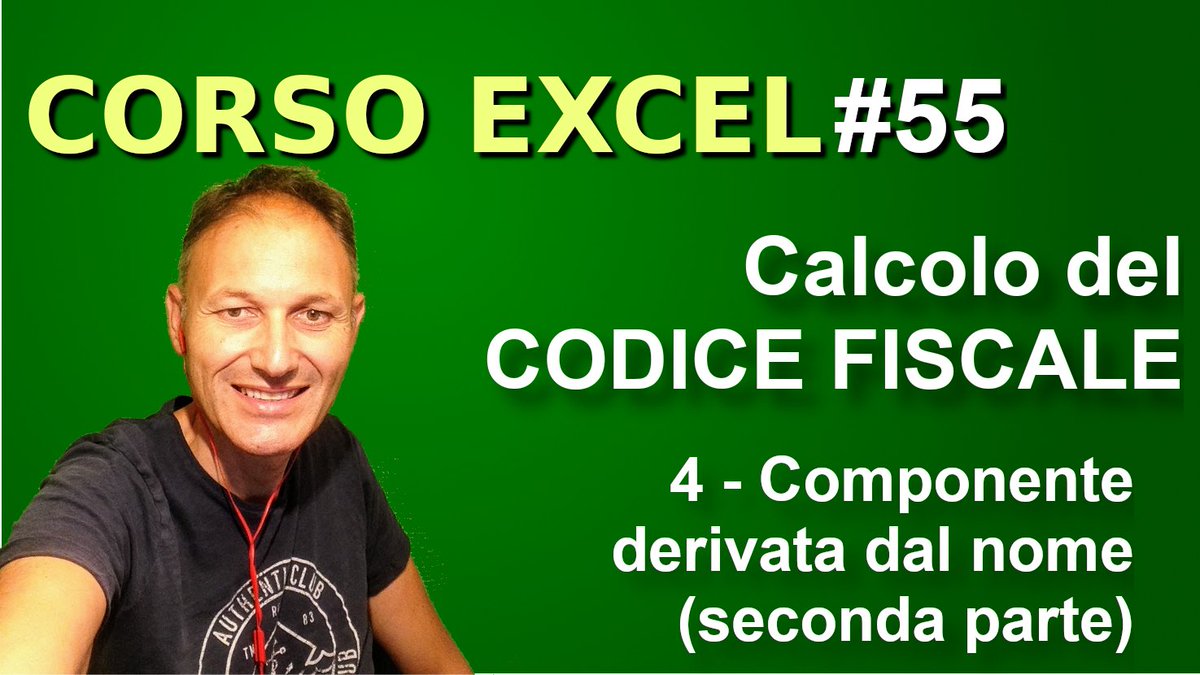 CastellettiDa's tweet image. ▶ youtu.be/n9dBljx5JEY

55 Proseguiamo nel calcolo del codice fiscale con Excel, Estraiamo la componente derivata dal nome, operazione che facciamo in due parti, questa è la SECONDA PARTE.

#AssMaggiolina #CorsoExcel con #DanieleCastelletti