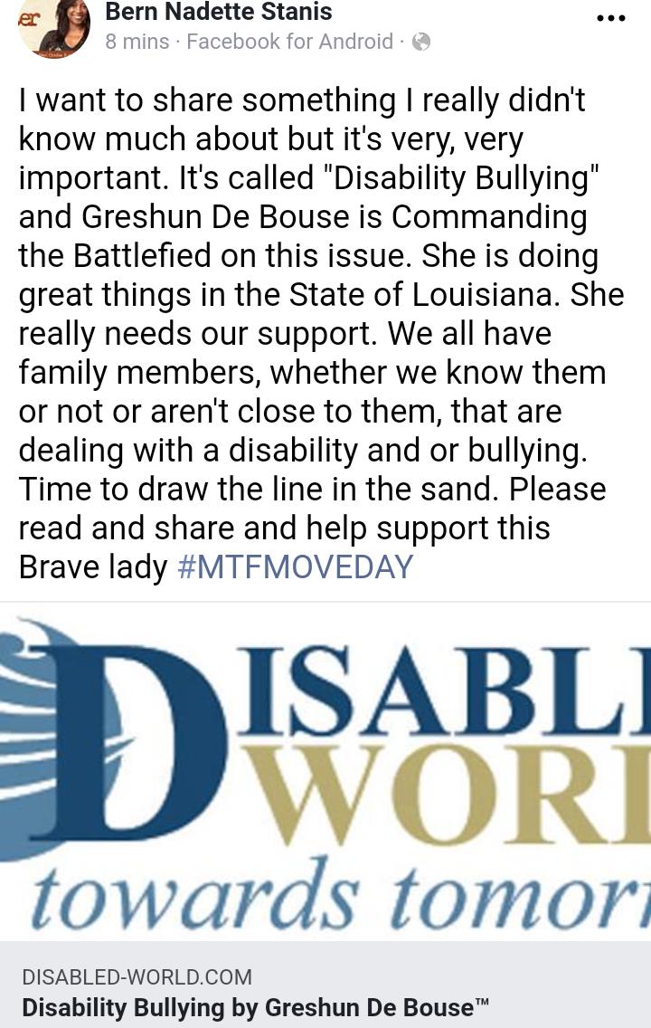 mtfmoveday4's tweet photo. THANK YOU BERN NADETTE STANIS aka "Thelma From Good Times" For Supporting the National Making The First Move Day® Movement! #mtfmoveday https://t.co/O0iYbjvd33