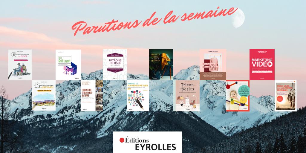 Eyrolles's tweet photo. 🎉#Parutions de la semaine 🎉
Lequel vous tente le plus ?
#dessin #croquis #css3 #gridlayout #geotechnique #btp #patronnage #couture #tricot #journalismeweb #bebe #montessori #marketingvideo #devperso https://t.co/LoMm3GblcL