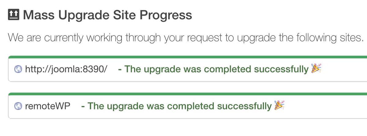 mywpguru's tweet image. Our platform is now doing #Joomla and #WordPress upgrades in the same interface :-) still on the myJoomla.com doing for now.