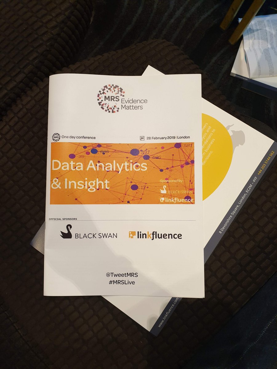 Smart people and very interesting takes on the impact of #Data and #Analytics in research. Thanks <a href="/TweetMRS/">MRS</a> for the opportunity to share our insight research model <a href="/TravelRepublic/">Travel Republic</a> One of the most thought-provoking and engaging events of 2019.