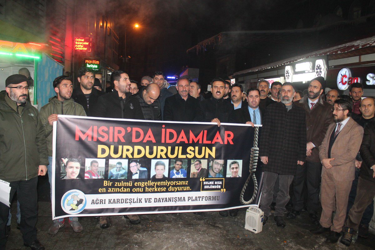 agrikadap's tweet photo. MISIR'DA idam edilen ve idam kararı verilmiş 75 kardeşlerimiz için basın açıklaması yaparak, Mısır'daki zulme karşı onların yanında olduğumuzu haykırdık  ve haykıracağız.
Zulme karşı hep birlikte mücadele edeceğiz.

@liyesor
@KeremEngin01
@yilmazsagin https://t.co/IrETAXRJ6O