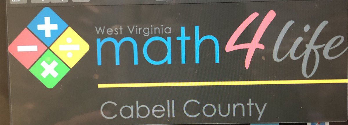 kelwatts's tweet image. #math4lifeWV get ready @cabellschools @WVeducation