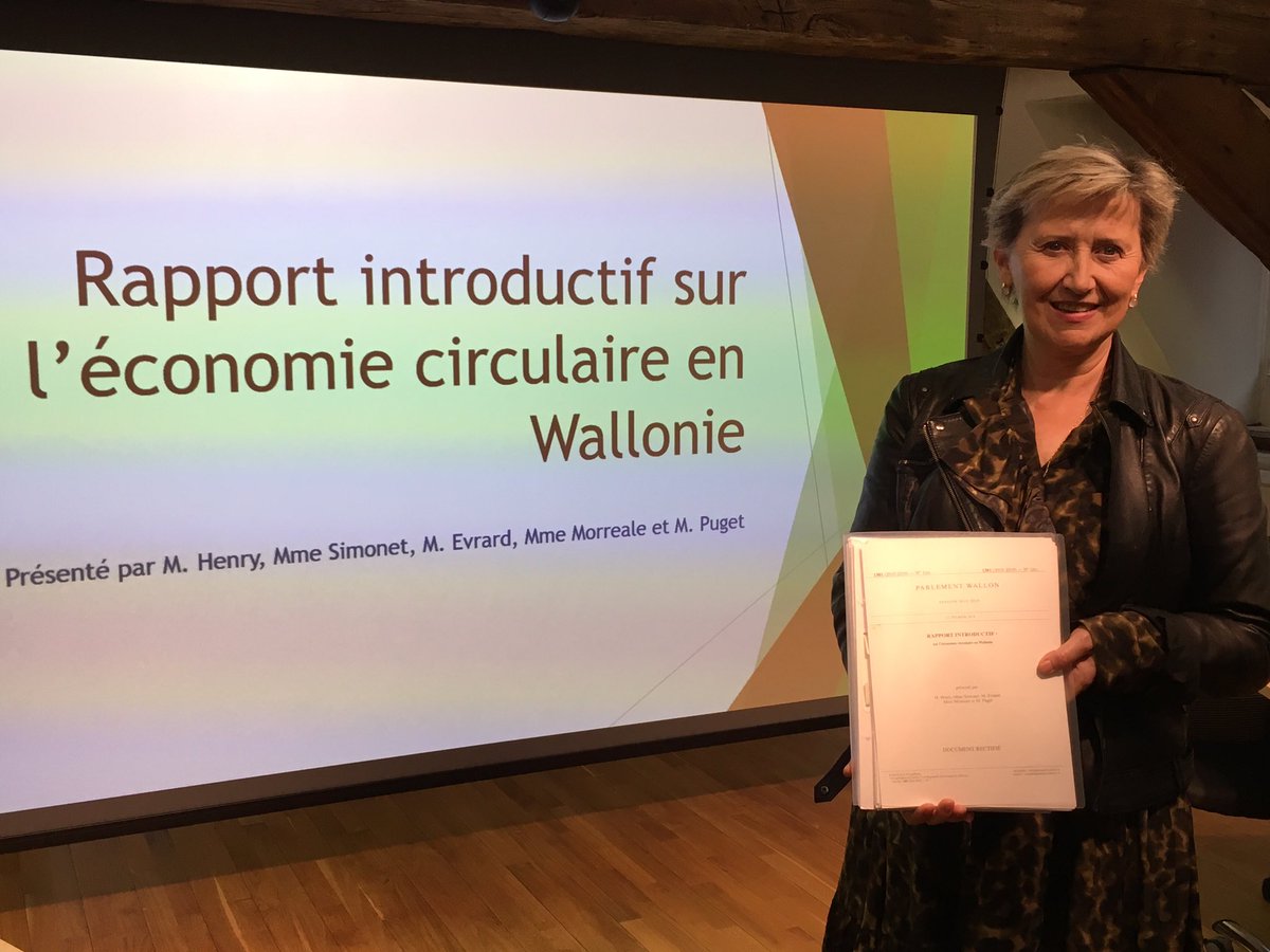 <a href="/MDSimonet/">Marie-Do Simonet</a> a présenté ce midi le rapport sur l'Economie circulaire, fruit d'un partenariat original et inédit entre 5 partis. Ce rapport propose des recommandations concrètes pour une économie davantage respectueuse de l'environnement. <a href="/lecdh/">John Doe</a>