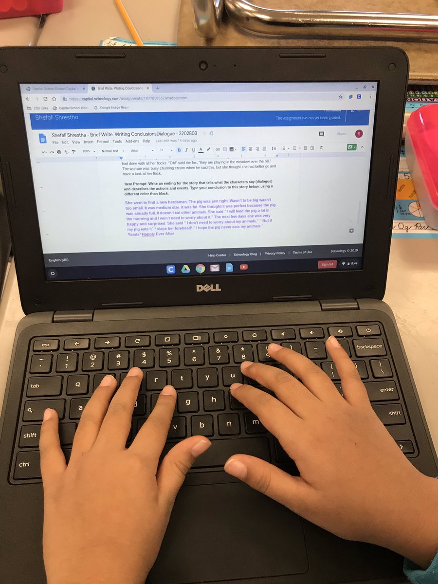 AmyBowen75's tweet image. Using Schoology to practice Brief Writes in anticipation for SBAC. #csdChat #DLDay