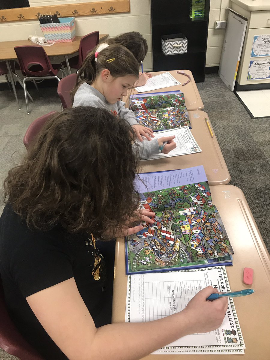 awmoleap's tweet image. Using the book “If the World Were a Village” to practice fractions and decimals! #readinginmath #welovemath