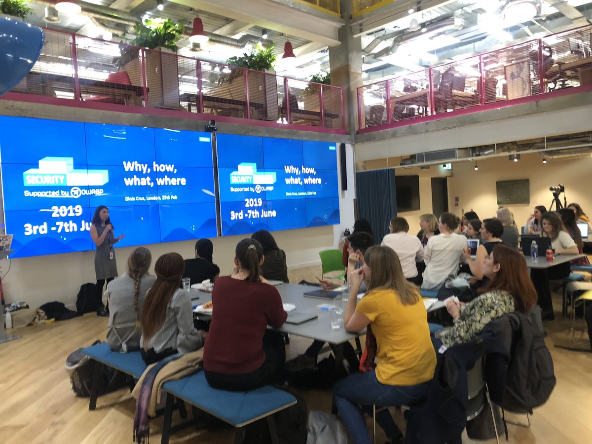 TashJNorris's tweet image. Yesss Maeve! Kicking off @LHS_LON with quick story on why she works in #Cyber and why she made the career switch from Sales to SecOps. #GroupSecurity #Photobox #WomeninCyber
