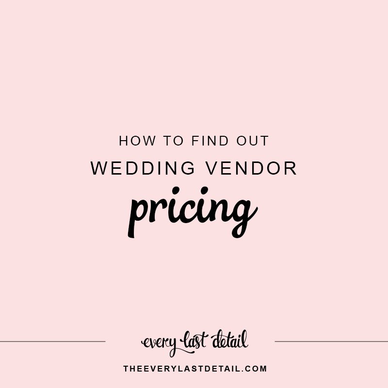 Wedding vendor pricing. It's always a hot topic. 

We know that many of you want to know a pro's pricing before you inquire. But sometimes it's not possible to know that just from a website. So how can you actually find out a wedding vendor's pricing? 
... theeld.com/2SydSRh