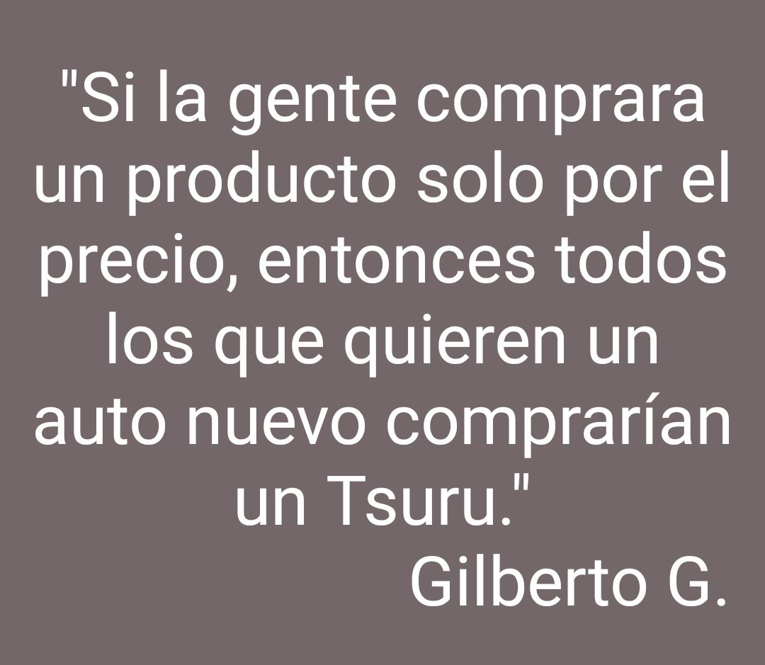 Cuando los clientes solo compran tu producto por precio (el más barato), significa que tu producto es un commodity y ellos no ven algún valor adicional al de tus competidores.