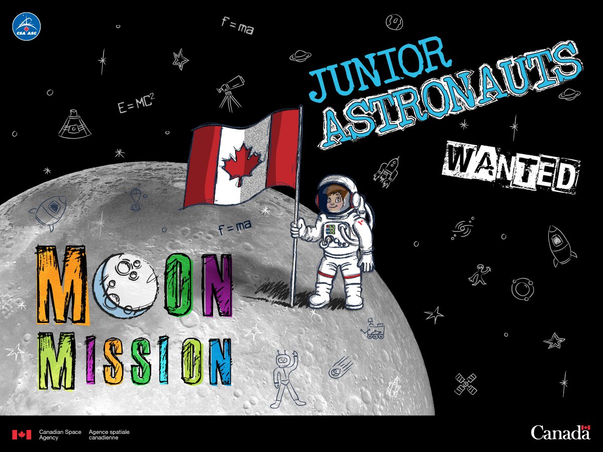 Canada is launching Junior Astronauts, an exciting new initiative to engage young Canadians in space and science! #DareToExplore 
For more info: bit.ly/2VuEtkm.