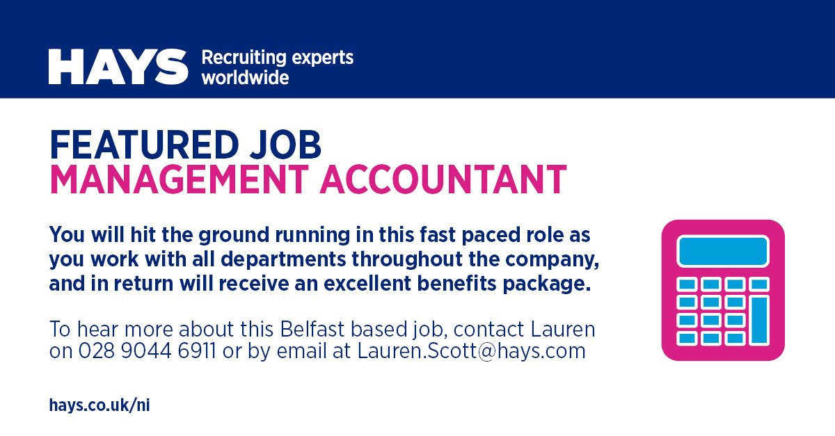 This week's featured job is a brilliant development opportunity with training to match. 
If you'd like to hear more about the benefits of this role, then send us a message today!
#NorthernIrelandJobs #AccountancyJobs #Belfast