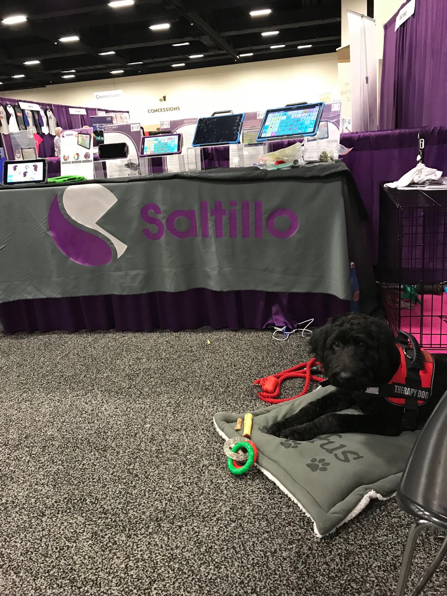 ImStephanieReed's tweet photo. Texas SLPs come by booth 719 Rufus can show you all the new stuff with PRC-Saltillo ⁦@SaltilloBrand⁩ https://t.co/LoELsC1U2z