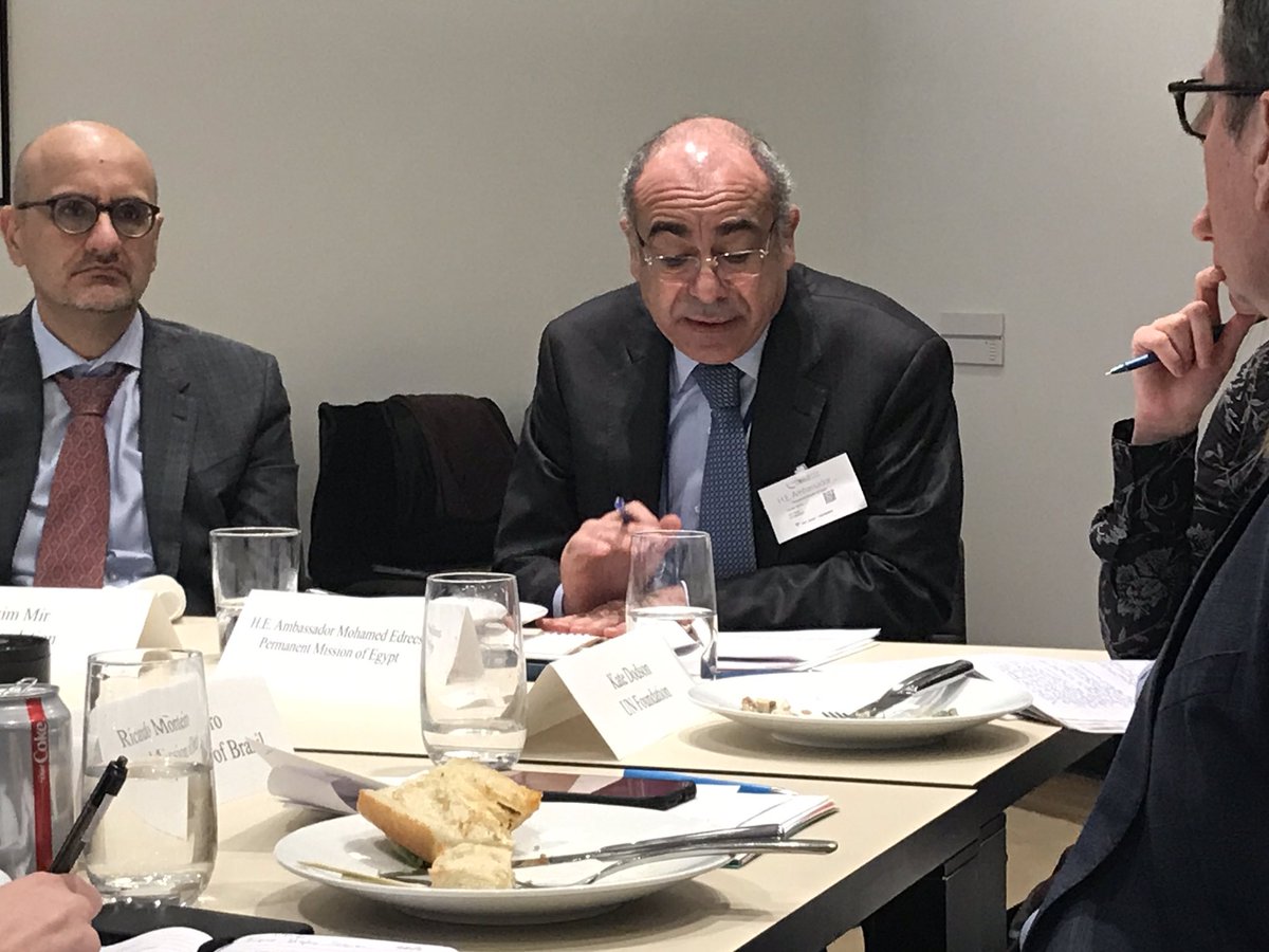 #Egypt is supporting #UHC through newly passed law, that increases taxation on tobacco and polluting industries, including cement, says Ambassador Edrees
