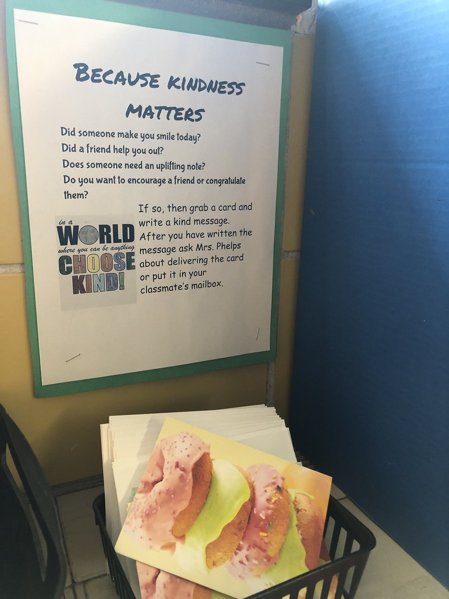 CPSlwilson's tweet photo. Promoting kindness in 5th grade! So proud to work with such amazing educators @vicksburgcomsch #KindnessMatters #ChooseKindness https://t.co/YVlGZOMlKj