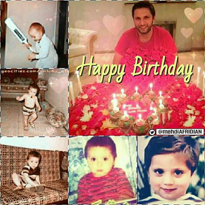 Happy birthday to shahid Afridi                     