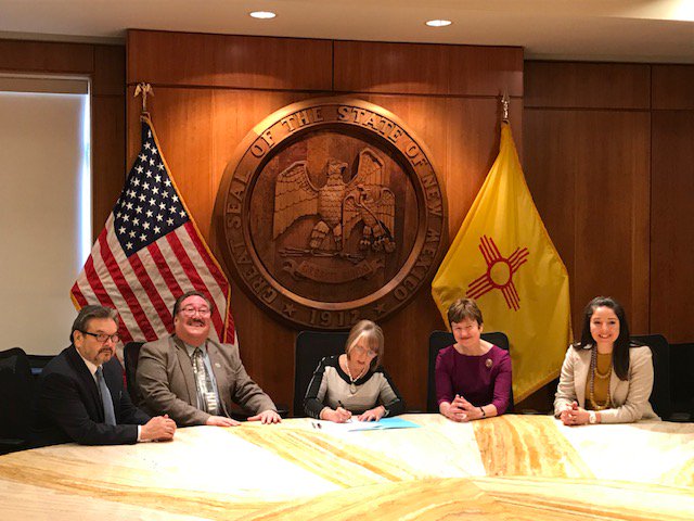 NM Senate Democrats (@nmsenatedems) on Twitter photo Thx <a href="/GovMLG/">Governor Michelle Lujan Grisham</a> for signing SB11 into law. This measure brings economic security to northern NM and our entire state by ensuring that prime contractors running our national labs will continue to pay GRTs. #nmleg #nmpol Senators Cisneros & Martinez, Reps <a href="/Christine4nm/">Representative Christine Chandler NMHD43</a> @AxisOfAndrea Thx <a href="/GovMLG/">Governor Michelle Lujan Grisham</a> for signing SB11 into law. This measure brings economic security to northern NM and our entire state by ensuring that prime contractors running our national labs will continue to pay GRTs. #nmleg #nmpol Senators Cisneros & Martinez, Reps <a href="/Christine4nm/">Representative Christine Chandler NMHD43</a> @AxisOfAndrea