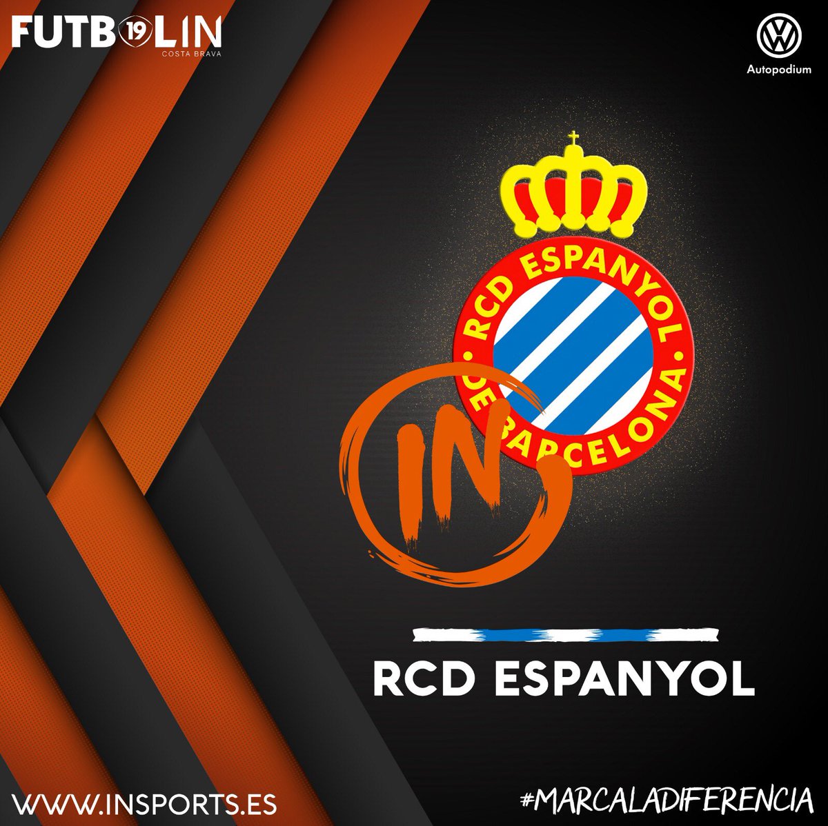 futbolinsports's tweet photo. ⚪️🔵¡Bienvenidos pericos del RCD ESPANYOL! 
🆕Nuevo equipo de @laliga que se une a la família IN.
🔈 "Yo te sigo a todas partes..." 

#FutbolIN #EstamosIN #MarcaLaDiferencia https://t.co/TrdBeFdlLr
