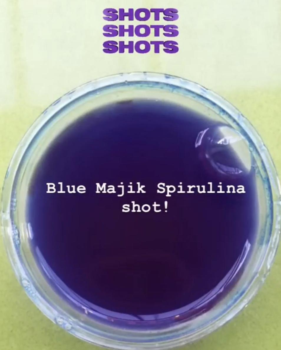 Yes yes, y’all! We have shots to get your weekend started, like these beautiful blue majik spirulina shots. #yaletown