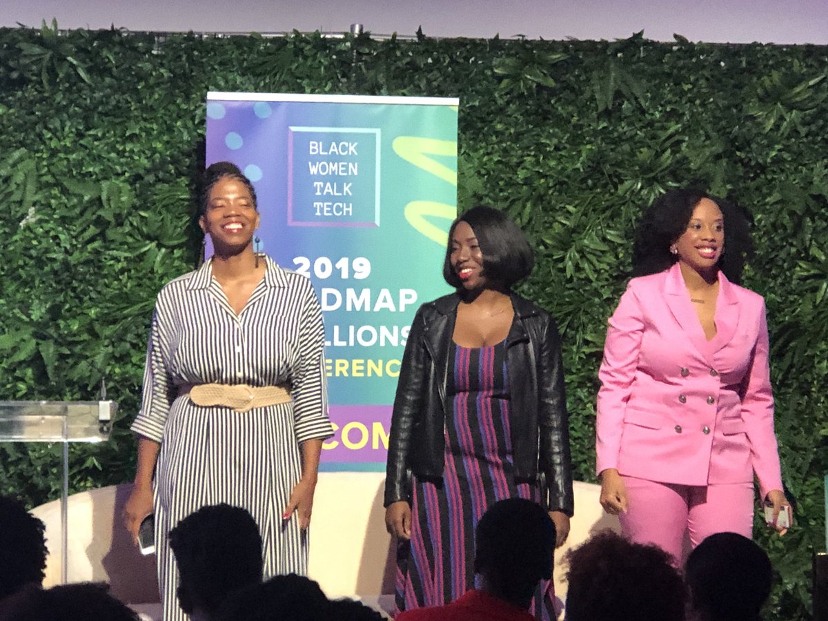 Founders of <a href="/BWTalkTech/">BlackWomenTalkTech</a> opening remarks! #BWTTRTB2019 #startup #business #WomenSupportingWomen