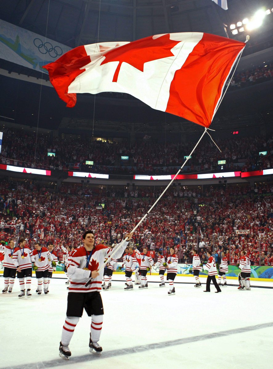 TeamCanada's tweet photo. An Olympic moment we'll never forget 🙌

#OnThisDay at #Vancouver2010, Sidney Crosby scored the Golden Goal 🥇🇨🇦 https://t.co/DME0OjIuz1