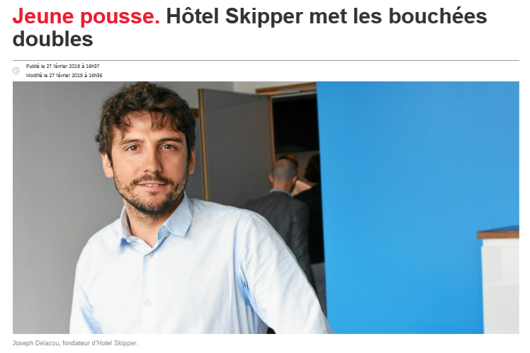 [#REVUEDEPRESSE] 🗞️+300% de ventes pour <a href="/Hotel_Skipper/">Hotel-Skipper</a> sur 2018 💪Hébergée chez <a href="/thecornerfr/">The Corner</a>, lauréate <a href="/BreizhAmerika/">Breizh Amerika</a>, la startup spécialisée dans la gestion hôtelière a le vent en poupe ! Pour en savoir plus 👉 bit.ly/2UbOqCZ  #goodjob #theBrestplacetobe
