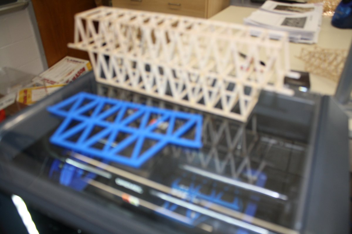 Balsa wood vs 3d printed bridges - which will be stronger, lighter, cheaper? <a href="/NewJerseyDOE/">New Jersey Department of Education</a> #CTEmonth <a href="/Dr_ScottCascone/">Dr. J. Scott Cascone</a> @OBSupCittadino #OBHS <a href="/FazioSally/">Mrs. Fazio 💜</a>