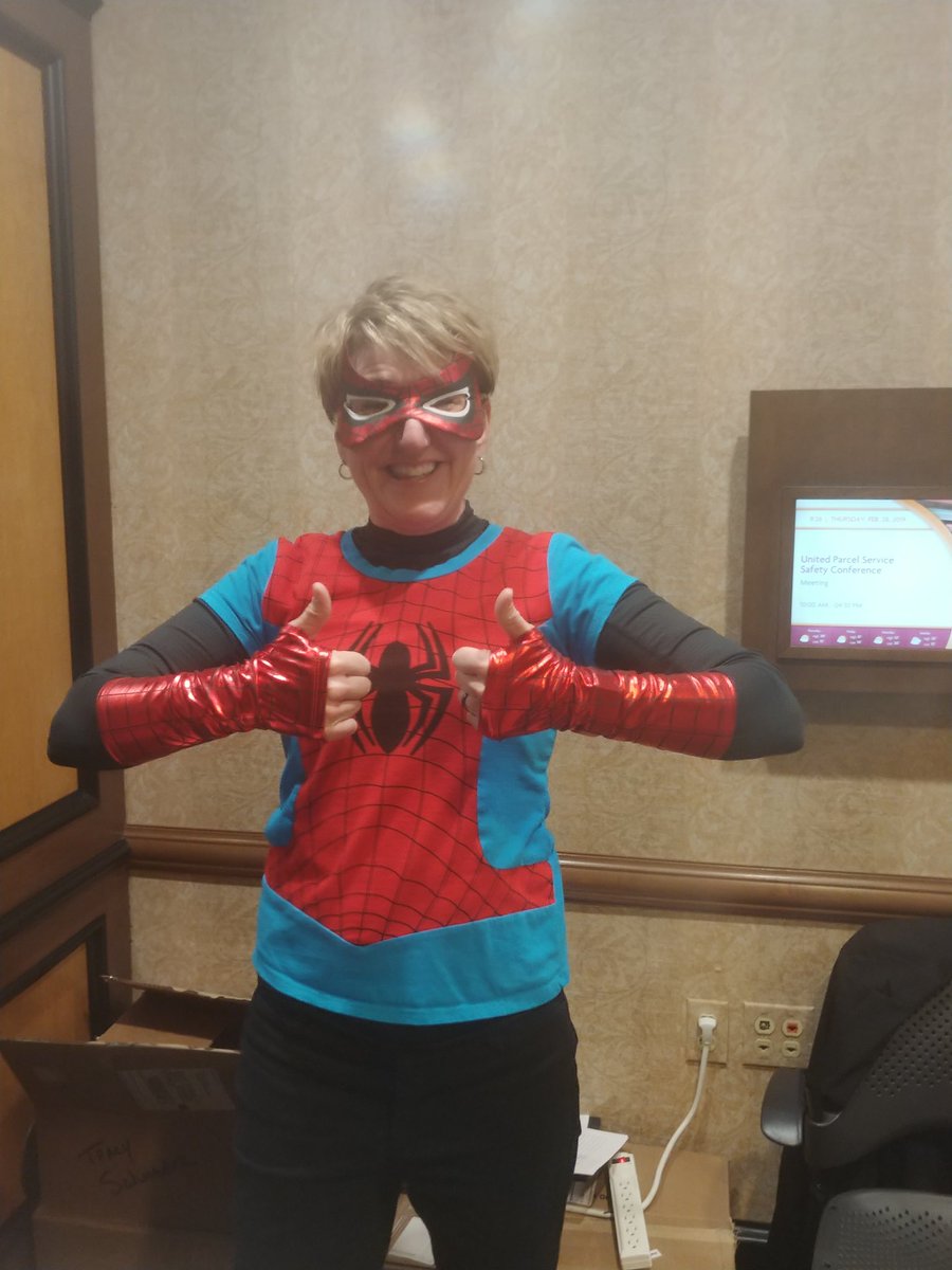 Joanne our chsp supervisor at our co-chair annual meeting. Superhero theme