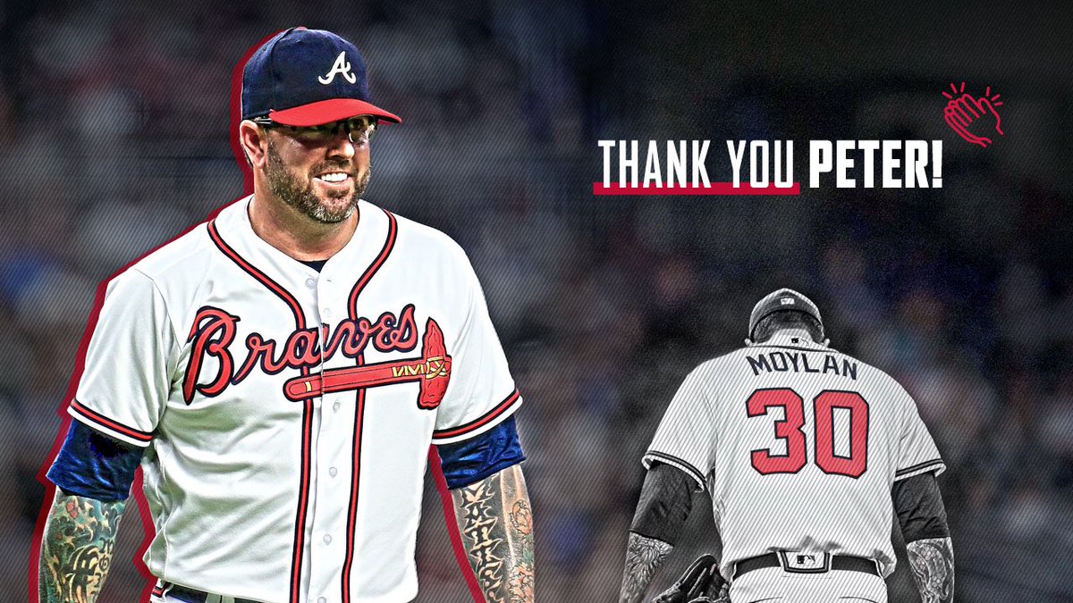 Braves's tweet image. THANK YOU @PeterMoylan for the memories and for your dedication to Braves Country! Congratulations on an outstanding career! #ChopOn