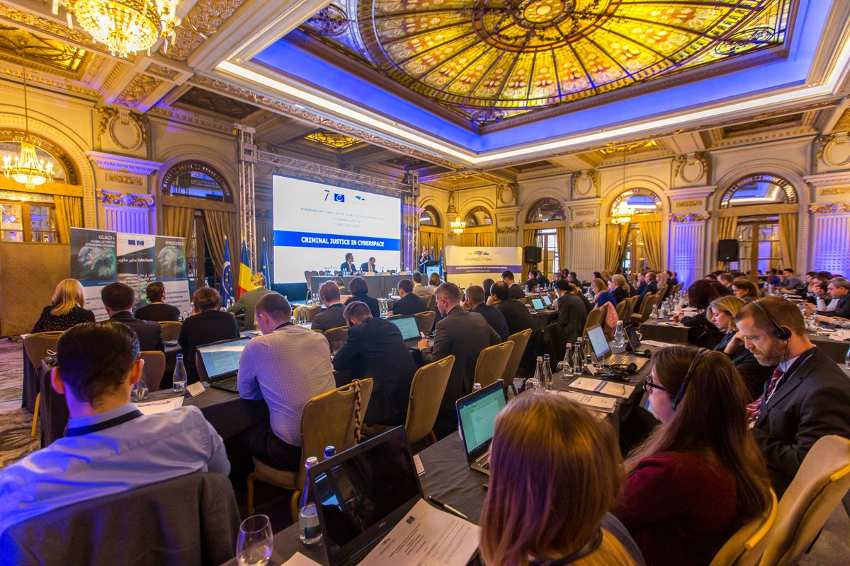 CoE_RuleofLaw's tweet photo. .@coe Deputy Secretary General Gabriella Battaini-Dragoni opened with Minister of #Justice of #Romania, Tudorel Toader, the celebration at the 5th anniversary of the Council of Europe #CPROC Office in #Bucharest. https://t.co/avkCEUwRI8 #criminaljustice #cybercrime #cooperation https://t.co/8h8Nv1lgmQ