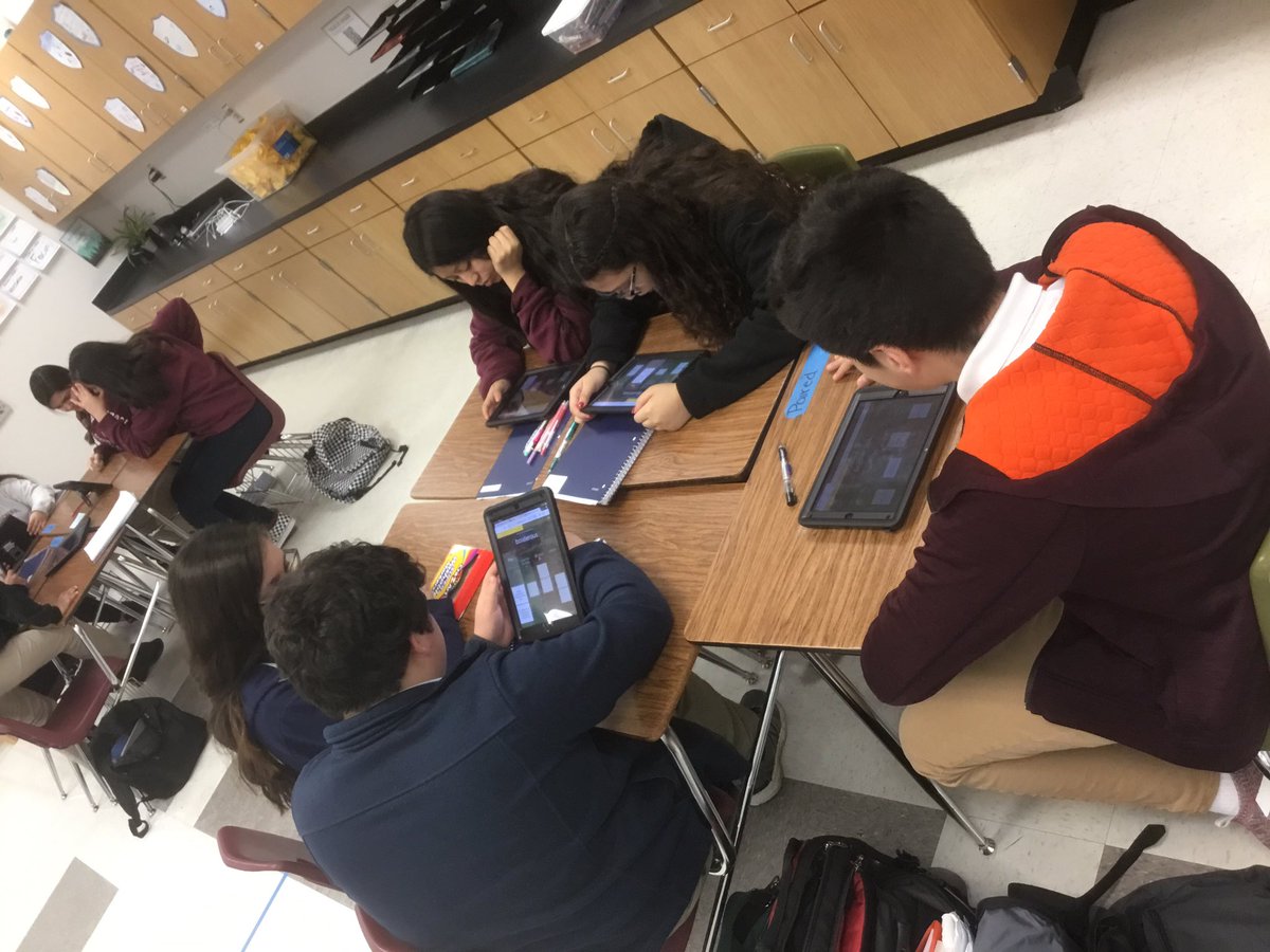 Miss_Freund's tweet photo. Today in English 1, we are having an #epic grudge match as Capulets and Montagues compete in Romeo &amp;Juliet and EOC Benchmark review #DLDAY #DPVILs #AMSpower @Austin_Broncos @OfficialDLDay https://t.co/m0Ai066C6T