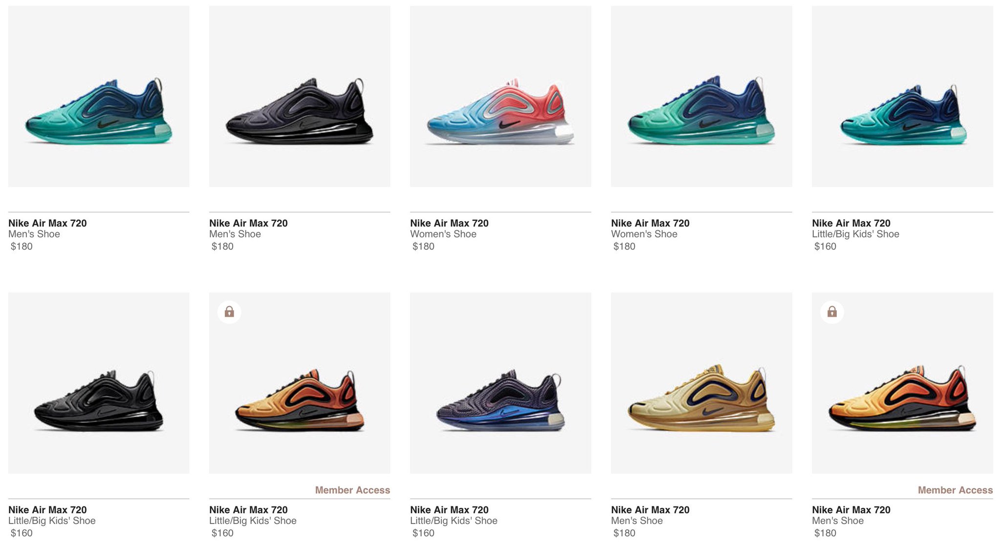 all air max 720 colorways