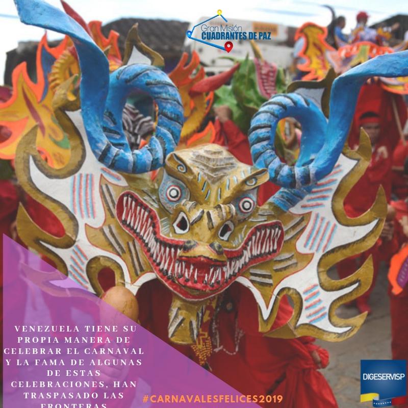 Desde hoy #28Feb toda Venezuela se une en una sola fiesta por estos #Carnavales2019EnPazyAlegría te invitamos a compartir con el <a href="/FPNacionalMIJP/">Frente Preventivo Nacional</a> en más de 400 actividades recreativas, deportivas, culturales que estaremos desplegando en todos los Cuadrantes de Paz