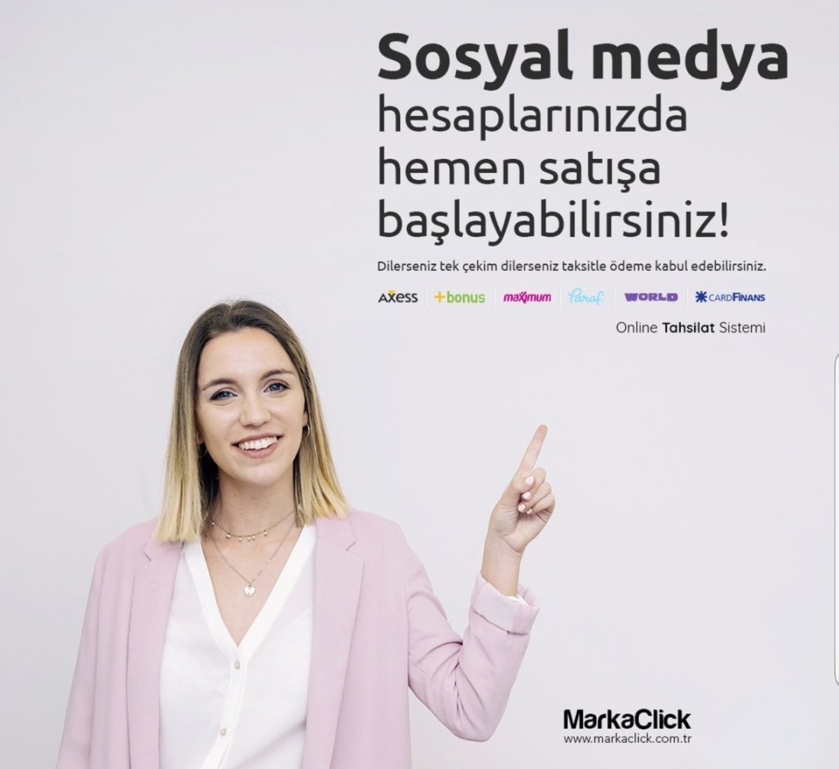 Sosyal medya üzerinden satış yapanlar için hazırlamış olduğumuz online tahsilat sistemi sayesinde kredi kartı ile tek çekim veya taksitle ödeme alabilirsiniz. Otomatik ödeme linki oluşturun, gönderin, tahsilatı gerçekleştirin.#markaclick #tahsilat #onlineodeme  #paytr #kurumsal