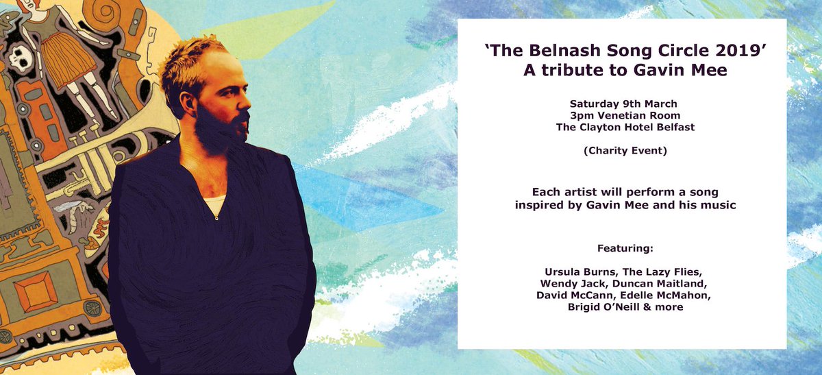 wendyjackmusic's tweet photo. The amazing @UrsulaBurns will perform in the #GavinMeeTribute song circle 3pm Saturday 9th March prior to her own gig @ClaytonBelfast @BelNash please support her @Kickstarter campaign https://t.co/hXLgWMw1qL https://t.co/Jih138ncIv