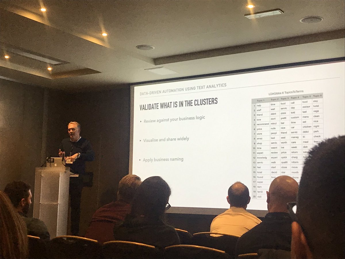 Data-driven automation using text analytics: <a href="/cdopartners/">CDO Partners</a> on understanding the clusters in your data. What’s in the clusters? Review against your business logic, visualise and share, apply business naming #DataAnalytics #MRSLive #mrx