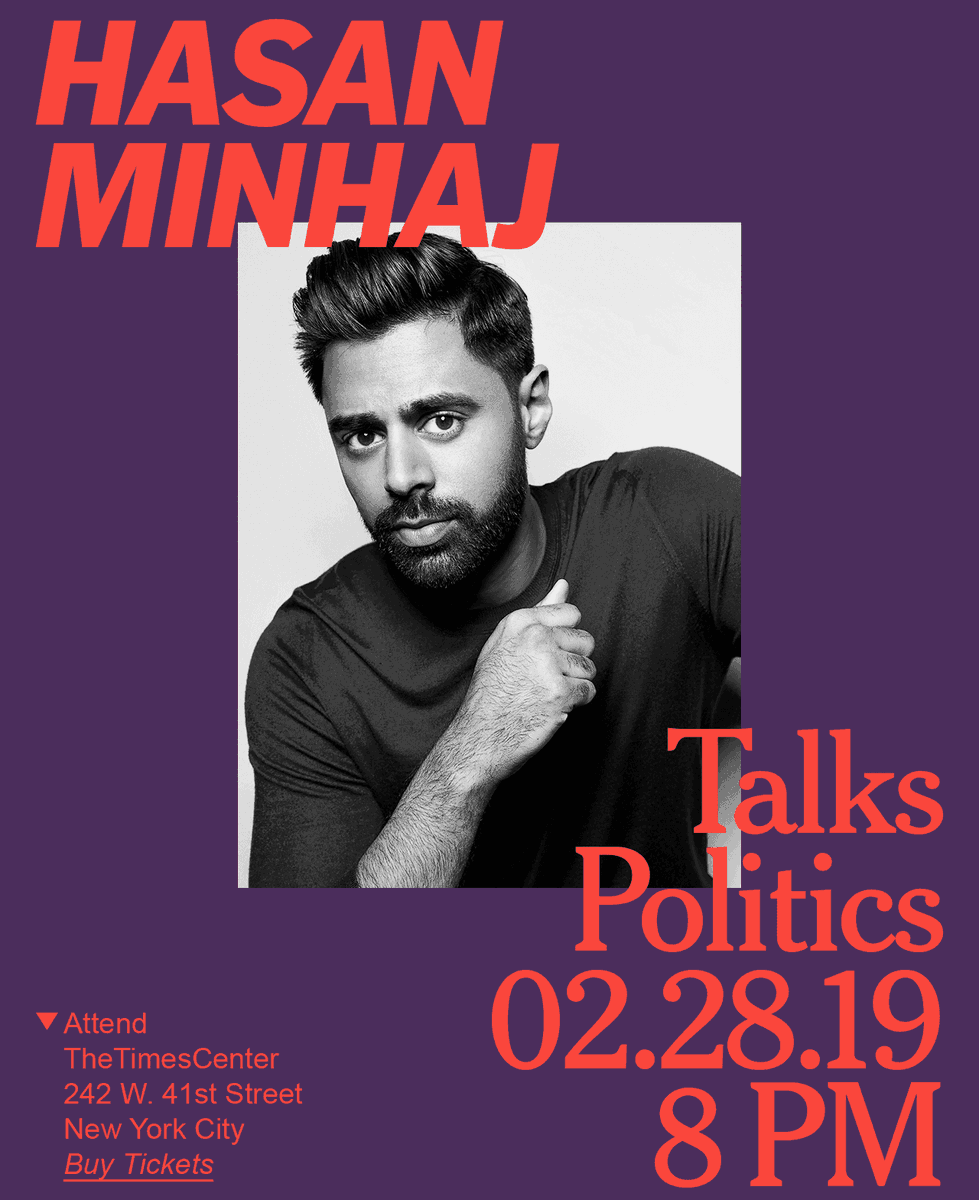 SuiteSpot's tweet photo. Our team is back live streaming tonight's TimesTalk with comedian @hasanminhaj Join us for an intimate and engaging conversation Peabody Award-winning comic Hasan Minhaj.
Live stream starts tonight at 8:00pm, or watch on-demand anytime after the show!
https://t.co/3M1wwcbo27 https://t.co/7D8GeE4xCm