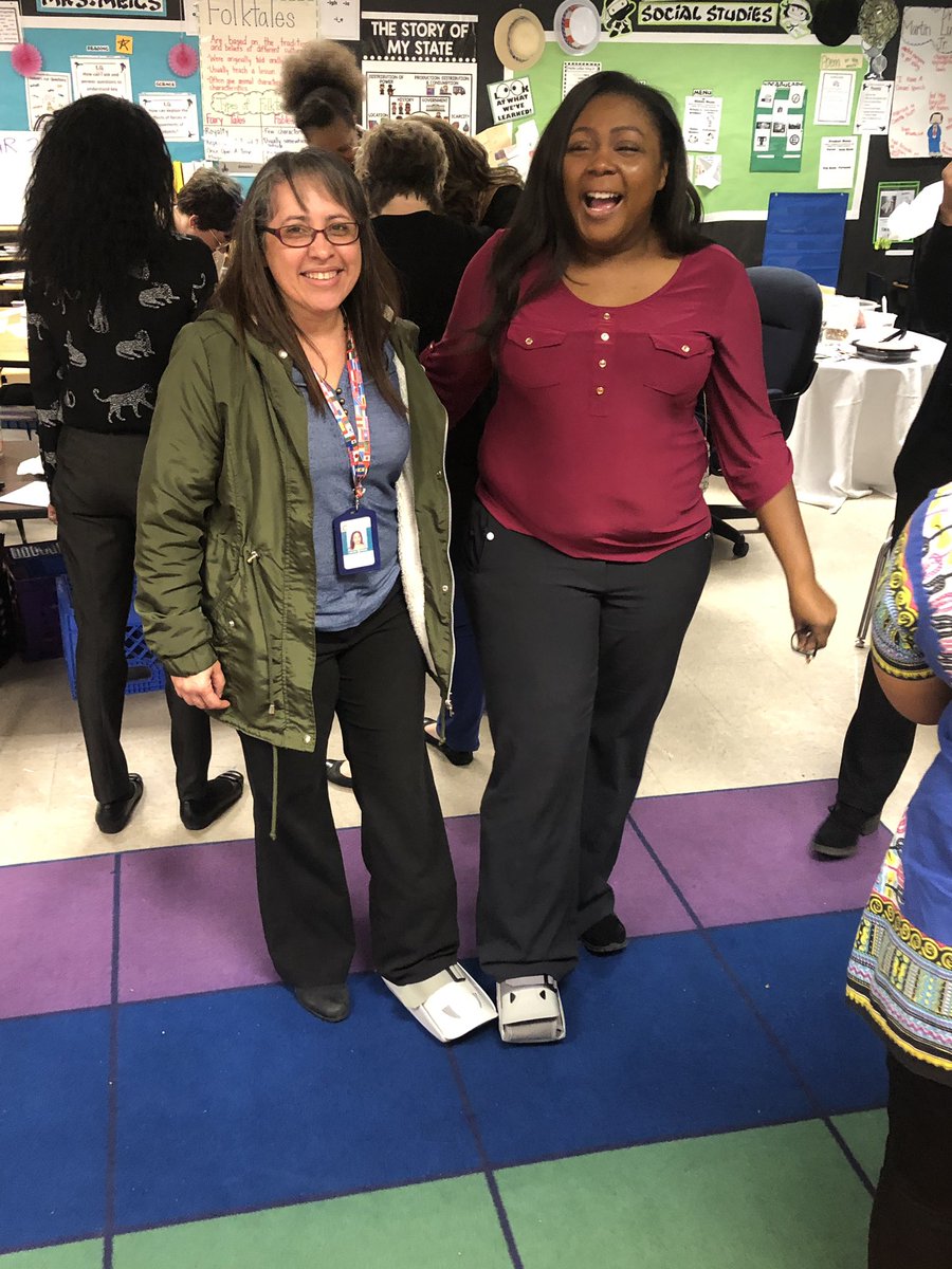 Riverside Intermediate 2nd grade Ts find their shoe buddies. 😂🤣