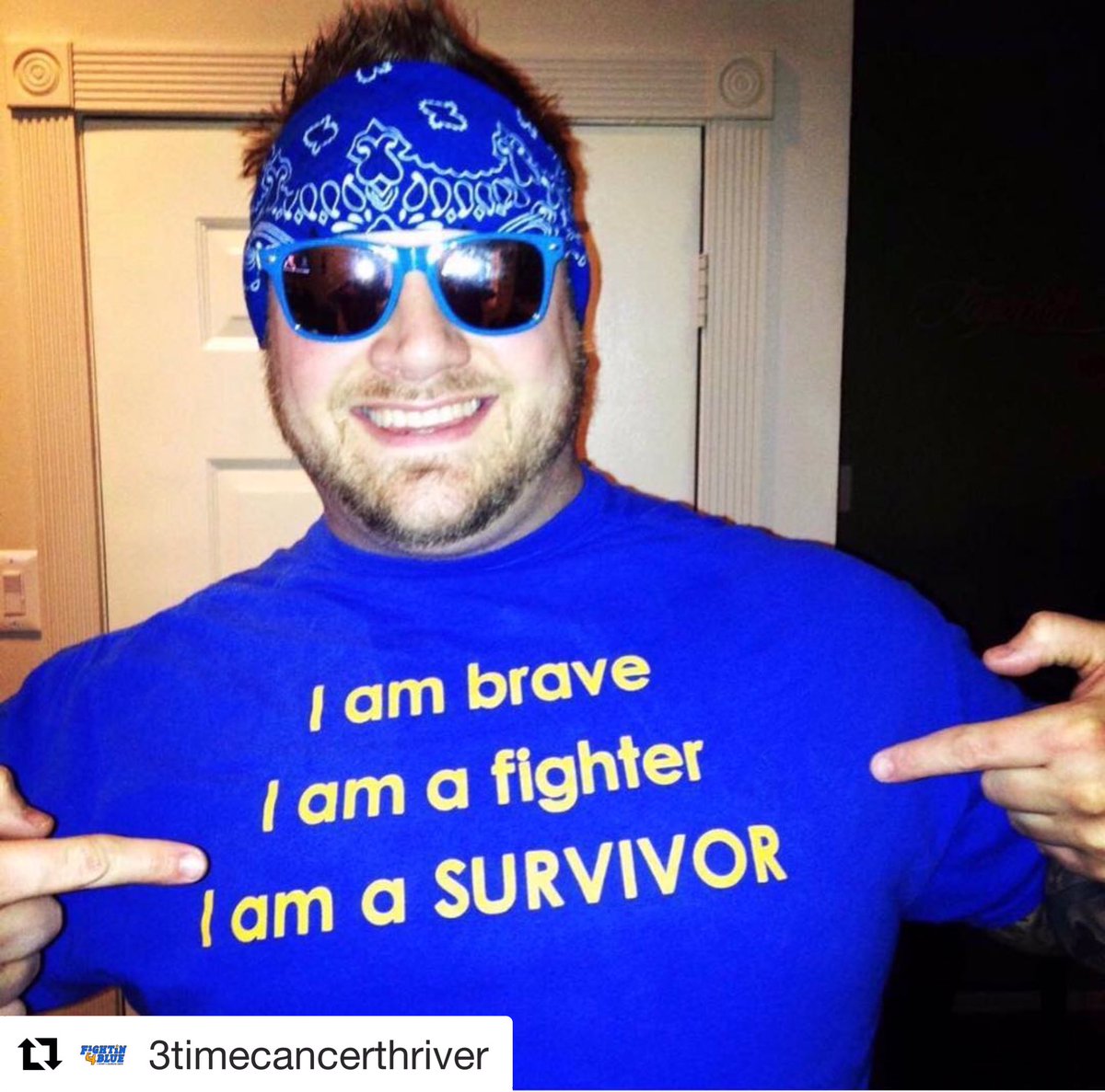 Stage4Thriver's tweet photo. Tomorrow March 1st is Dress in Blue day for Colon Cancer Awareness. Supporting the Fighters. Admiring the Survivors. Honoring the Taken and Never, Ever giving up HOPE. #Stage4Thriver #CancerSurvivor #ColorectalCancerAwareness #Blue #HOPE #HatTrickOfCancer #Ostomate #Cancer https://t.co/1JBe4ev4wQ